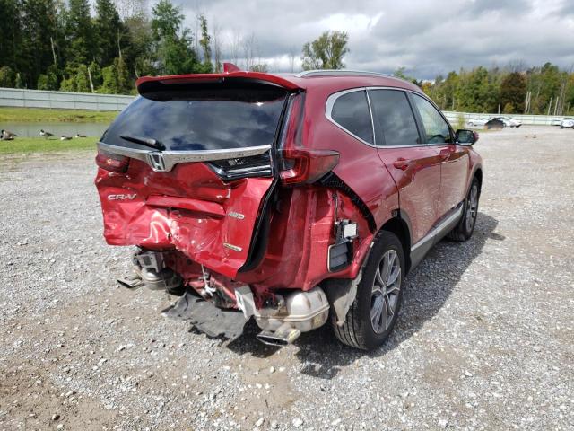 2HKRW2H9XMH636213 - 2021 HONDA CR-V TOURI RED photo 4