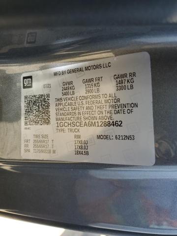 1GCHSCEA6M1288462 - 2021 CHEVROLET COLORADO L CHARCOAL photo 12