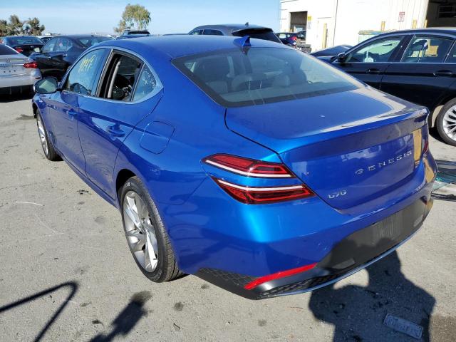 KMTG34TA2NU093980 - 2022 GENESIS G70 BASE BLUE photo 3