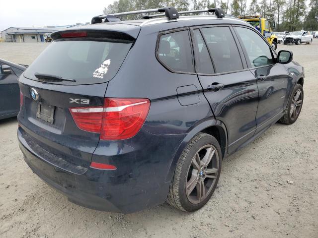 5UXWX7C56E0E78423 - 2014 BMW X3 XDRIVE3 BLUE photo 4