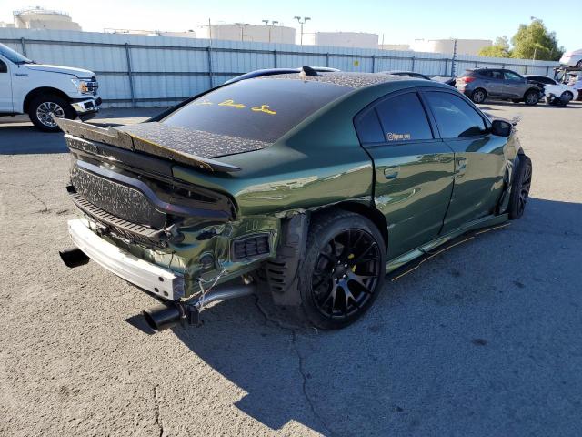 2C3CDXHG0MH501973 - 2021 DODGE CHARGER GT GREEN photo 4