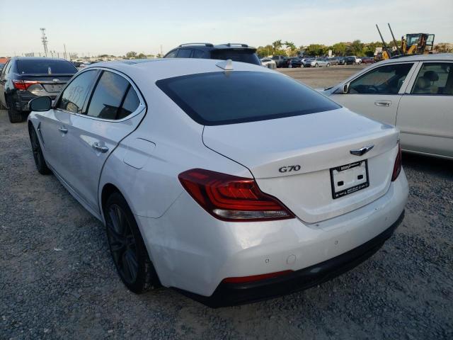 KMTG34LA1KU026573 - 2019 GENESIS G70 ELITE WHITE photo 3