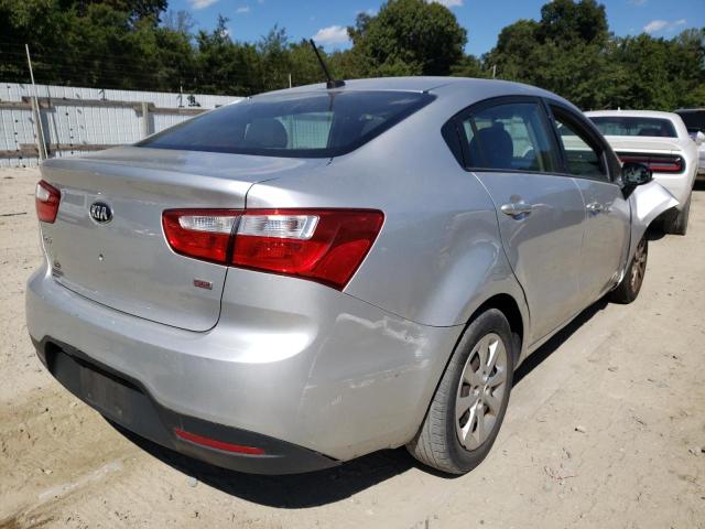 KNADM4A31D6283398 - 2013 KIA RIO SILVER photo 4