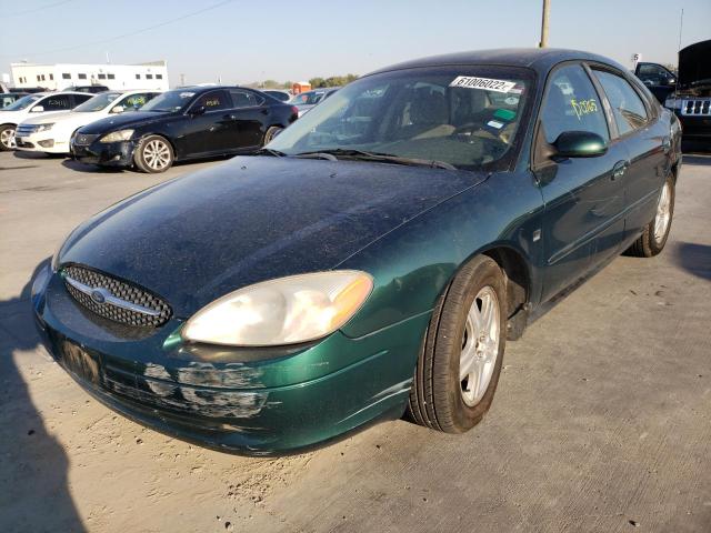 1FAFP56SXYA166923 - 2000 FORD TAURUS SEL GREEN photo 2