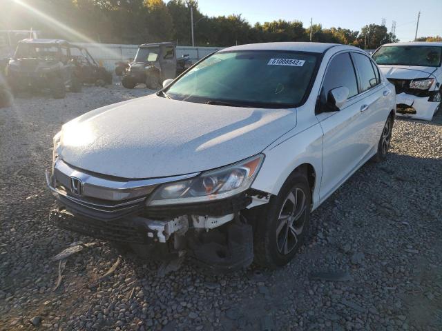 1HGCR2F38GA061635 - 2016 HONDA ACCORD LX WHITE photo 2