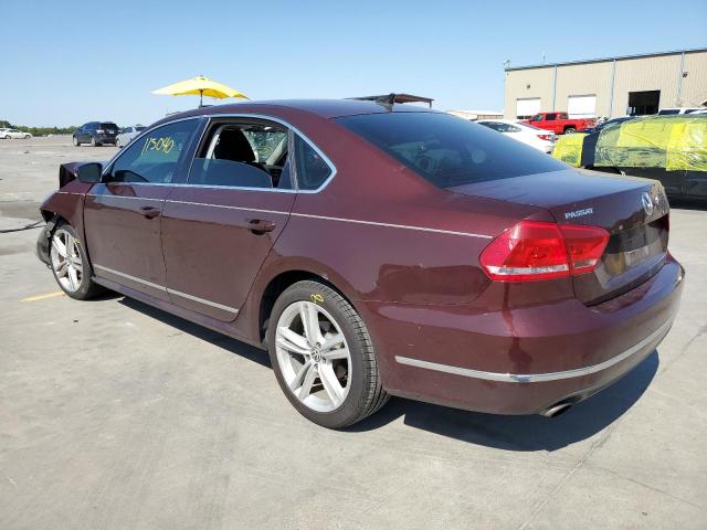 1VWCM7A39DC052361 - 2013 VOLKSWAGEN PASSAT SEL BURGUNDY photo 3