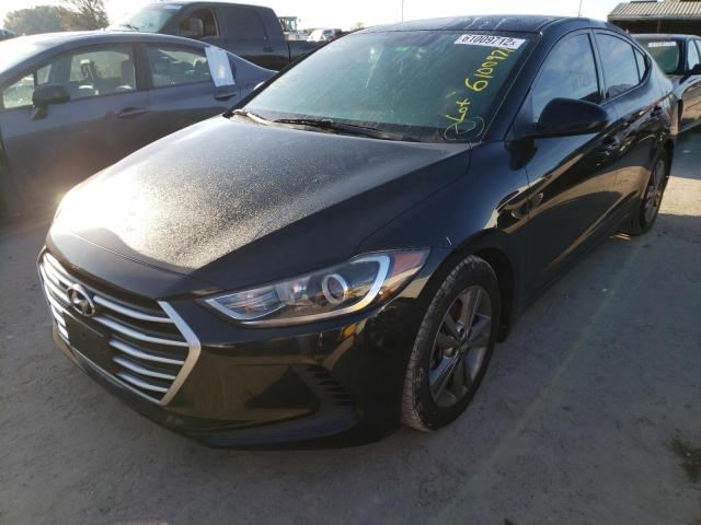 5NPD84LF1HH039258 - 2017 HYUNDAI ELANTRA BLACK photo 2