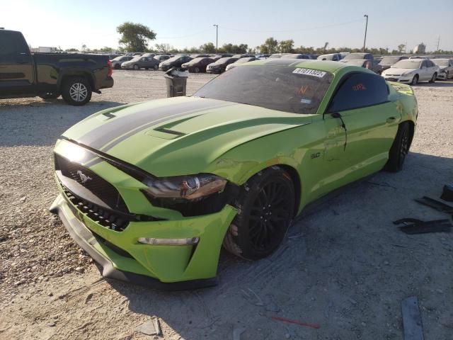1FA6P8CF0L5173230 - 2020 FORD MUSTANG GT GREEN photo 2