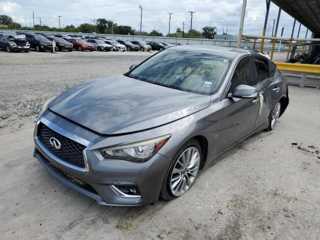 JN1EV7AP6JM359815 - 2018 INFINITI Q50 LUXE SILVER photo 2