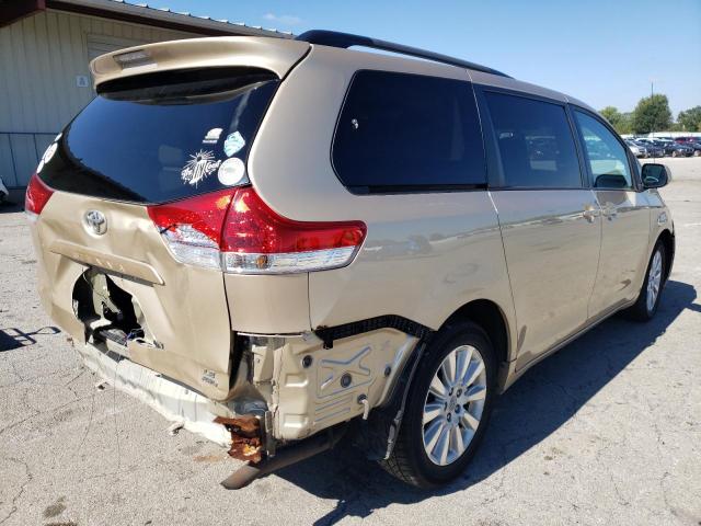 5TDJK3DC2CS035287 - 2012 TOYOTA SIENNA LE TAN photo 4