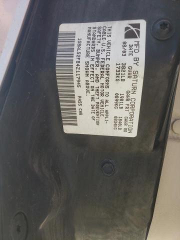 1G8AL52F84Z117945 - 2004 SATURN ION LEVEL GOLD photo 10