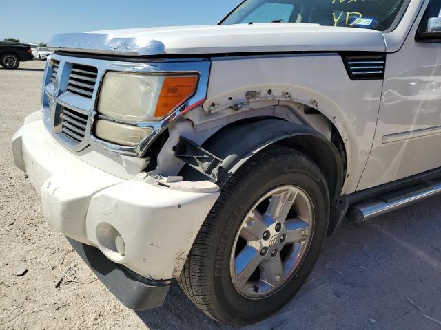 1D8GU58K07W552077 - 2007 DODGE NITRO SLT WHITE photo 9