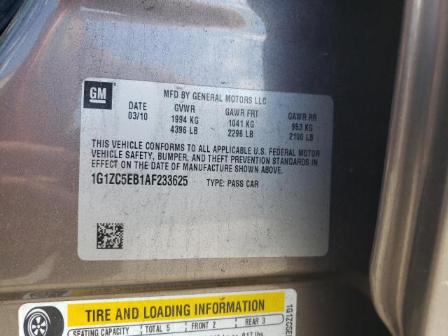 1G1ZC5EB1AF233625 - 2010 CHEVROLET MALIBU 1LT 金色 照片 10