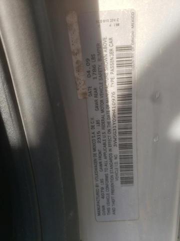 3VWSG31Y09M410976 - 2009 VOLKSWAGEN NEW BEETLE 银色 照片 10