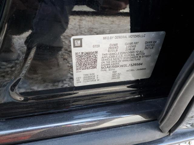 5GAERBKW3LJ129584 - 2020 BUICK ENCLAVE ES BLACK photo 10