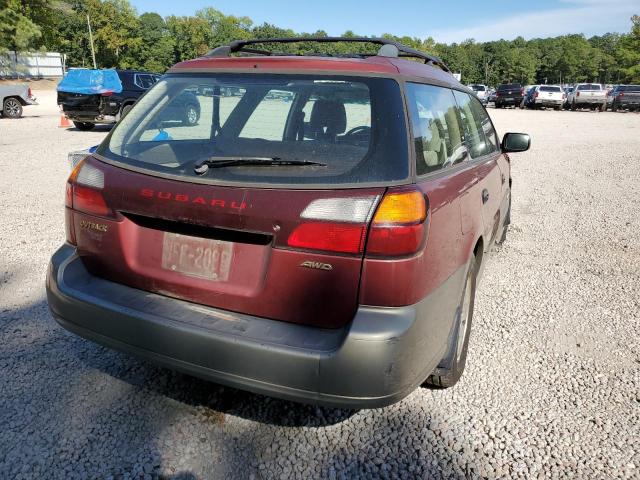 4S3BH675837647375 - 2003 SUBARU LEGACY OUT RED photo 4