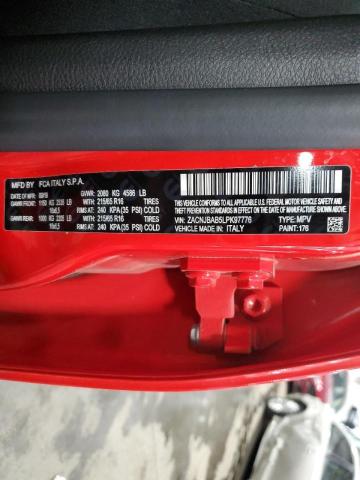 ZACNJBAB5LPK97776 - 2020 JEEP RENEGADE S RED photo 10