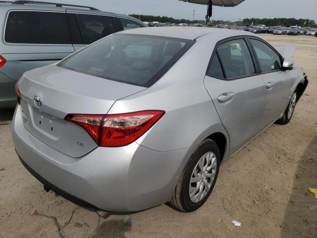 5YFBURHE1KP878739 - 2019 TOYOTA COROLLA L SILVER photo 4