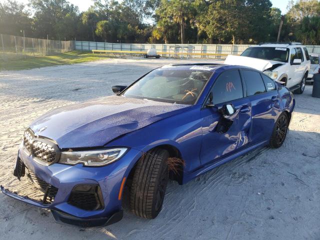 WBA5U7C00LFH29566 - 2020 BMW M340I BLUE photo 2