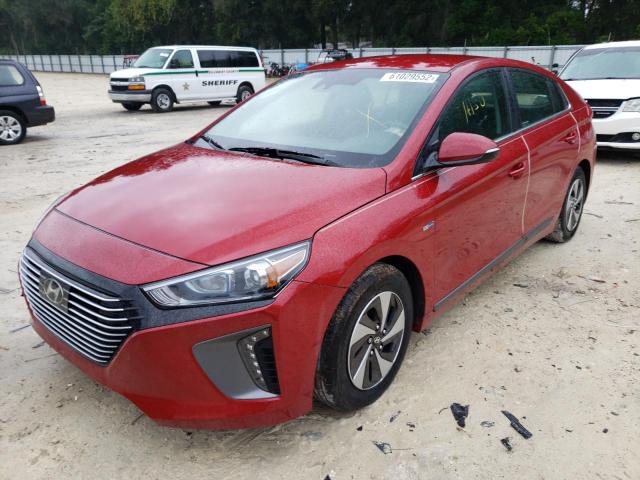 KMHC75LC5KU105734 - 2019 HYUNDAI IONIQ SEL RED photo 2