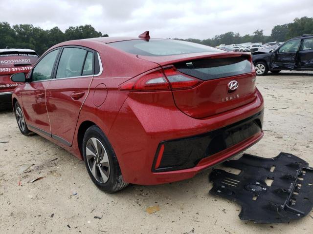 KMHC75LC5KU105734 - 2019 HYUNDAI IONIQ SEL RED photo 3