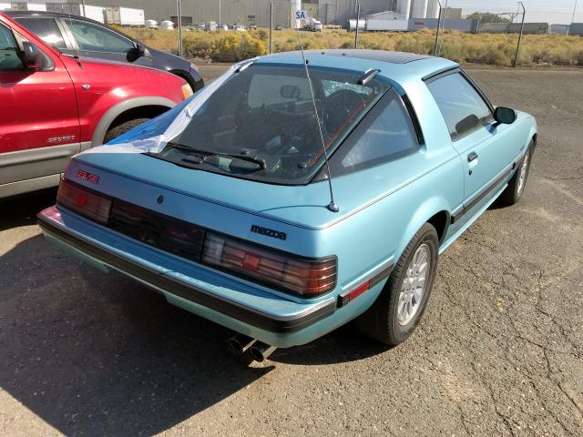 JM1FB3320F0890494 - 1985 MAZDA RX7 13B BLUE photo 4