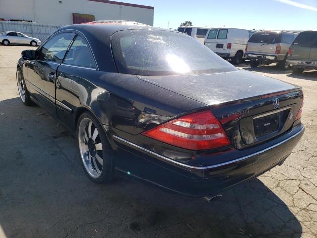 WDBPJ75J61A018356 - 2001 MERCEDES-BENZ CL 500 BLACK photo 3