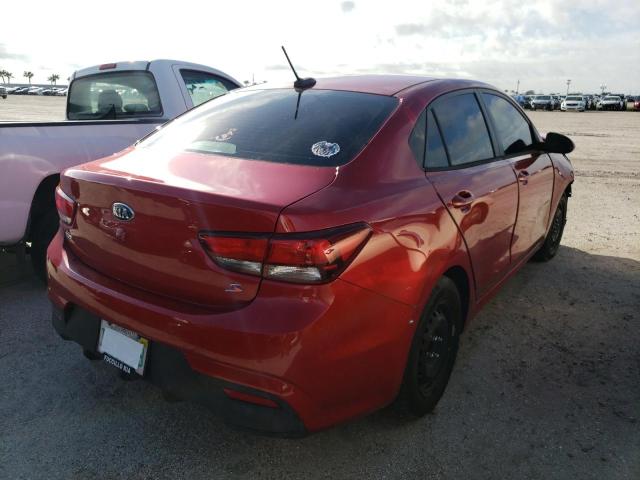 3KPA24AB4KE242306 - 2019 KIA RIO S RED photo 4