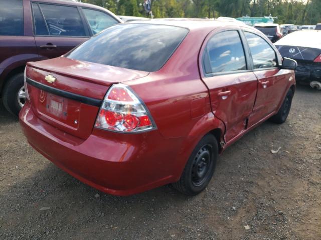 KL1TD5DE1BB161279 - 2011 CHEVROLET AVEO LS 红色 照片 4