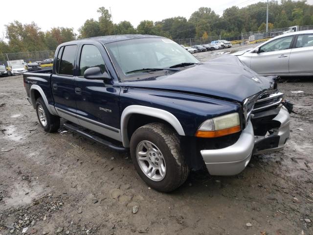 1B7HL48N42S578398 - 2002 DODGE DAKOTA QUA BLUE photo 1