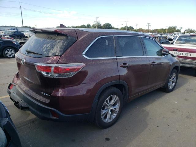 5TDJKRFH7FS137099 - 2015 TOYOTA HIGHLANDER მუქწითელი ფოტო 4