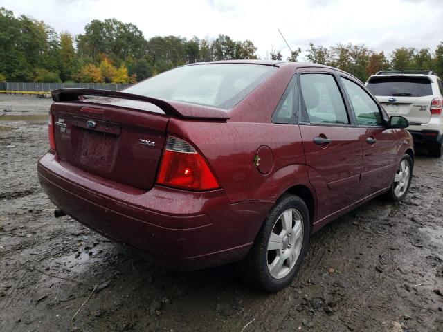 1FAFP34N56W118991 - 2006 FORD FOCUS ZX4 BURGUNDY photo 4