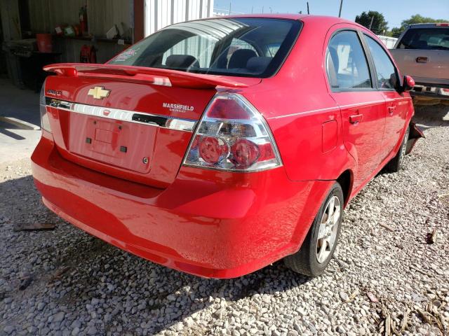 KL1TD56E79B601576 - 2009 CHEVROLET AVEO LS 红色 照片 4