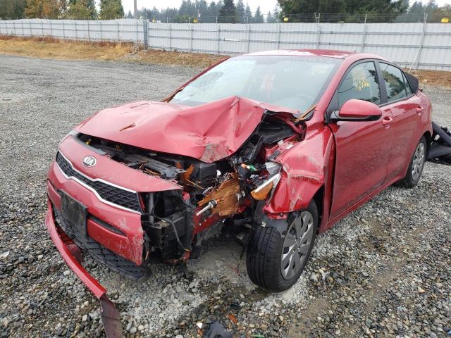 3KPA24AB1KE167676 - 2019 KIA RIO S RED photo 2