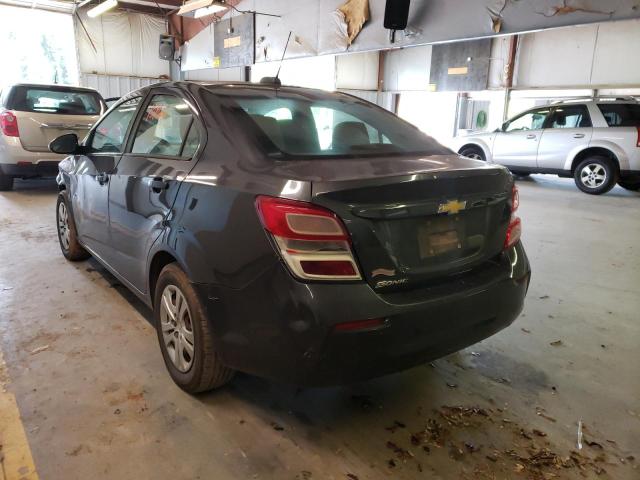 1G1JB5SH0H4142263 - 2017 CHEVROLET SONIC LS CHARCOAL photo 3