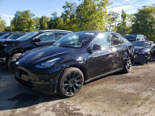 5YJYGDEE5MF078016 - 2021 TESLA MODEL Y BLACK photo 2