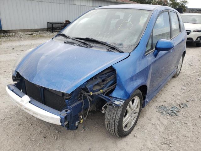JHMGD38667S033191 - 2007 HONDA FIT S ლურჯი ფოტო 2