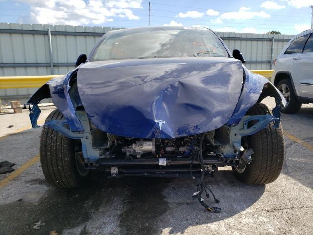7SAYGAEE1NF533219 - 2022 TESLA MODEL Y أزرق صورة 9