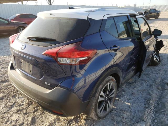 3N1CP5CU9KL498146 - 2019 NISSAN KICKS S BLUE photo 4