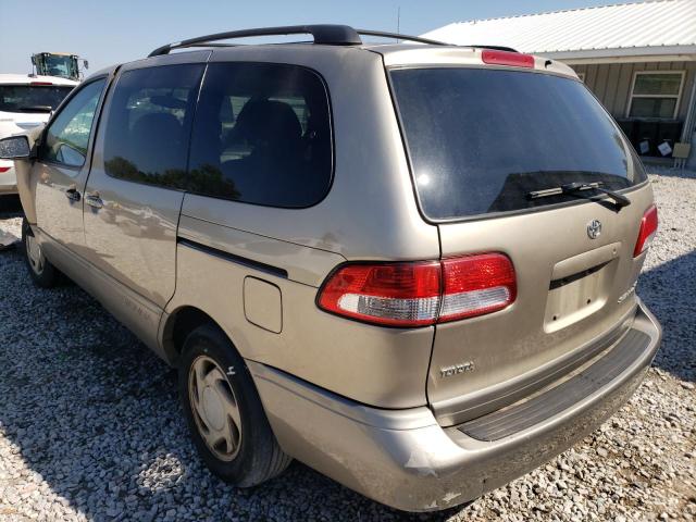 4T3ZF13C12U467783 - 2002 TOYOTA SIENNA LE BEIGE photo 3