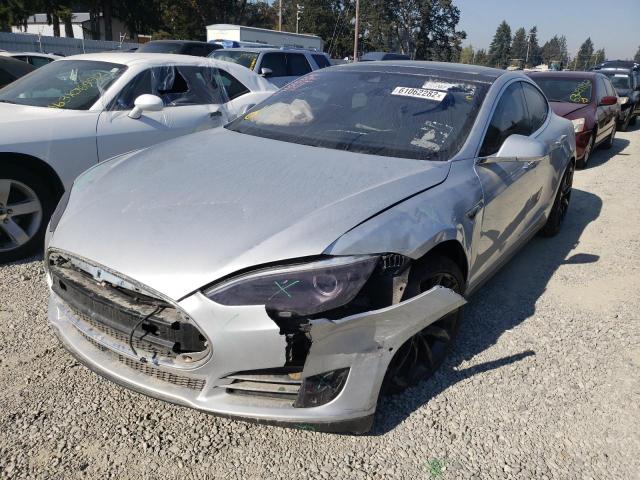 5YJSA1E22GF131660 - 2016 TESLA MODEL S SILVER photo 2