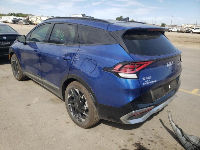 5XYK53AF9PG043416 - 2023 KIA SPORTAGE S BLUE photo 3