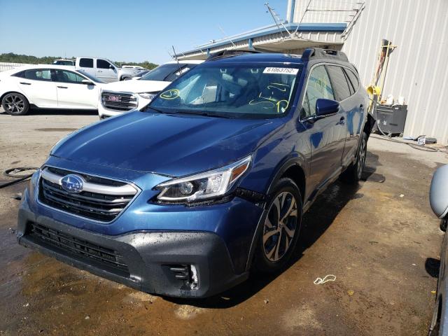 4S4BTANC8M3170566 - 2021 SUBARU OUTBACK LI BLUE photo 2