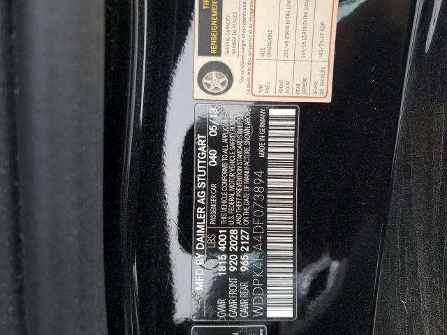 WDDPK4HA4DF073894 - 2013 MERCEDES-BENZ SLK 250 BLACK photo 10