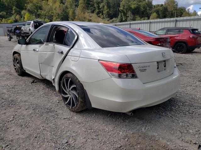 5KBCP3F88AB001392 - 2010 HONDA ACCORD EXL WHITE photo 3