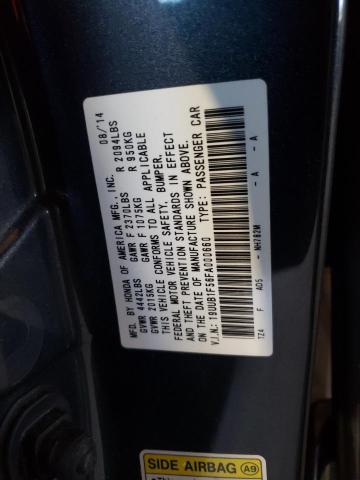 19UUB1F56FA000660 - 2015 ACURA TLX TECH GRAY photo 10