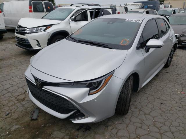 JTNK4RBE6K3056953 - 2019 TOYOTA COROLLA SE SILVER photo 2