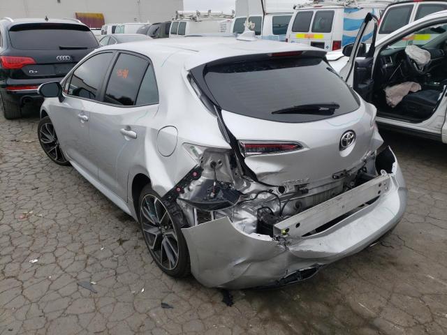 JTNK4RBE6K3056953 - 2019 TOYOTA COROLLA SE SILVER photo 3