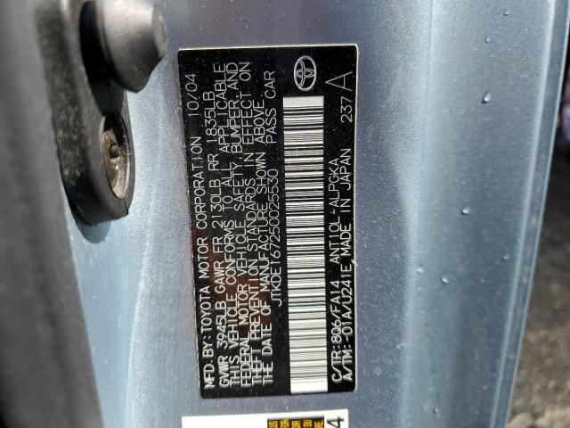 JTKDE167250025530 - 2005 TOYOTA SCION TC 蓝色 照片 10