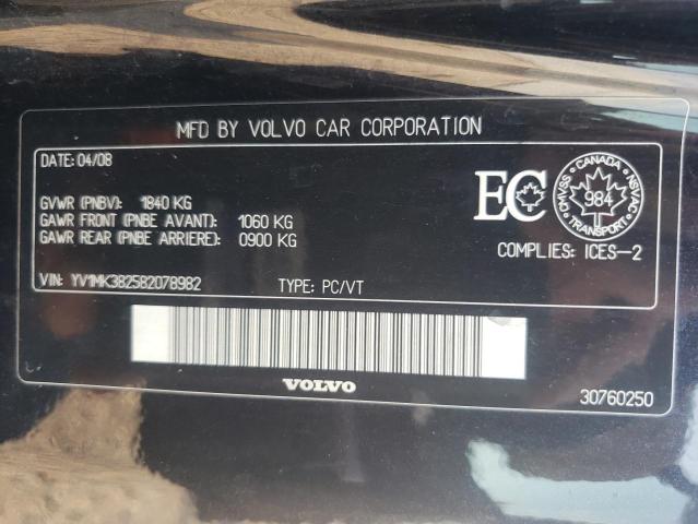 YV1MK382582078982 - 2008 VOLVO C30 2.4I BLACK photo 10